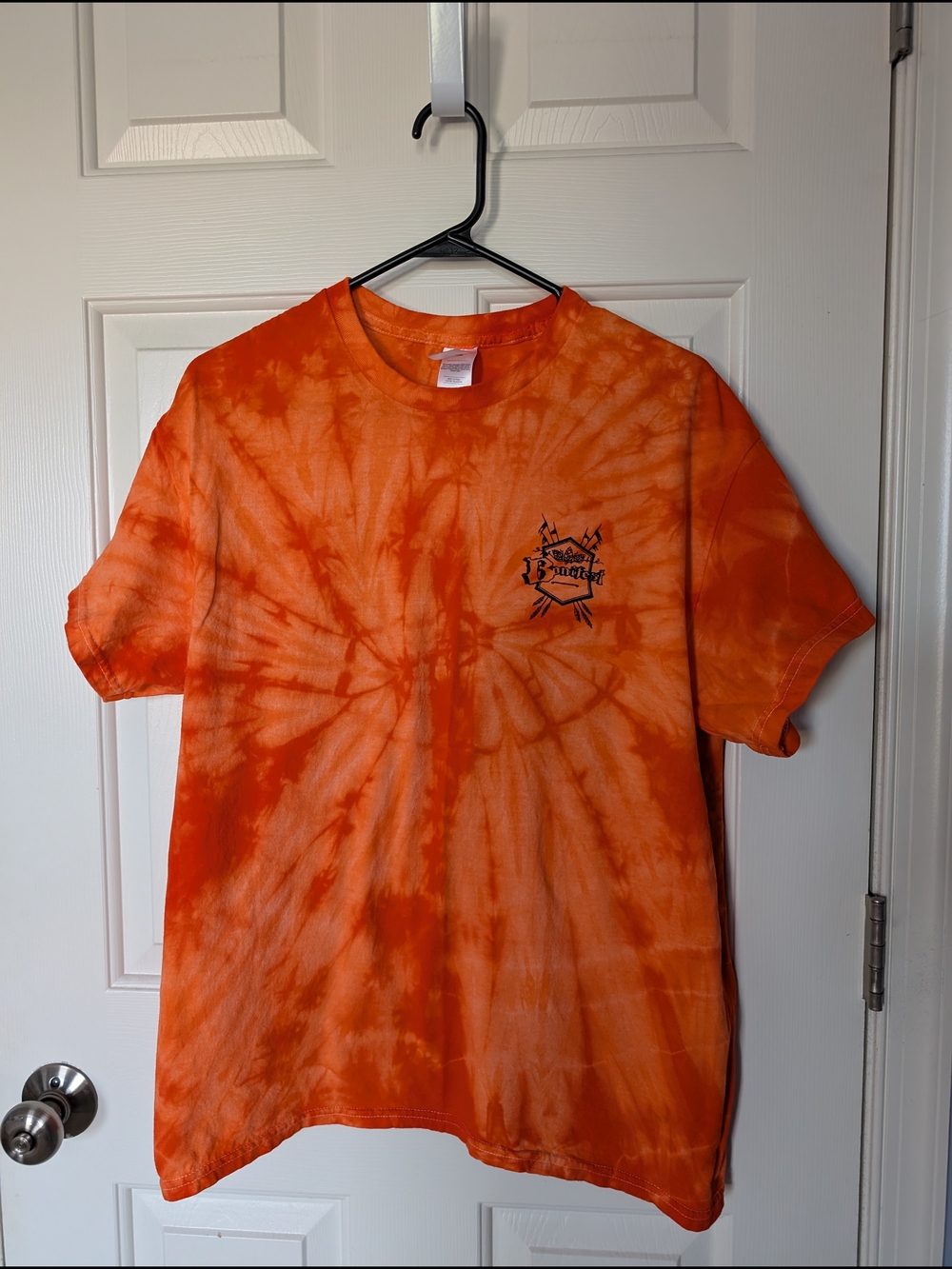 Orange Tie-Dye Short Sleeve Men's Shirt St. Boniface Craft Brewing